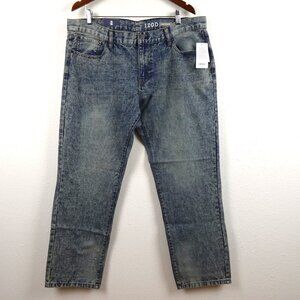 Izod Slim Straight Jeans Men's Size 40x32 Blue Denim Cotton